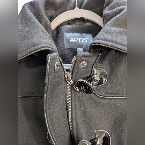 APT 9, Wool blend Coat, Black, Size Medium. - Picture 5 of 12